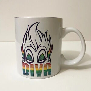 Disney Ursula Diva Mug Cup Coffee 20 Oz Rainbow  The Little Mermaid Villain Flaw